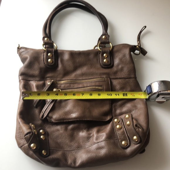 Linea Pelle Genuine Italian Brown Leather Bag - Picture 3 of 9
